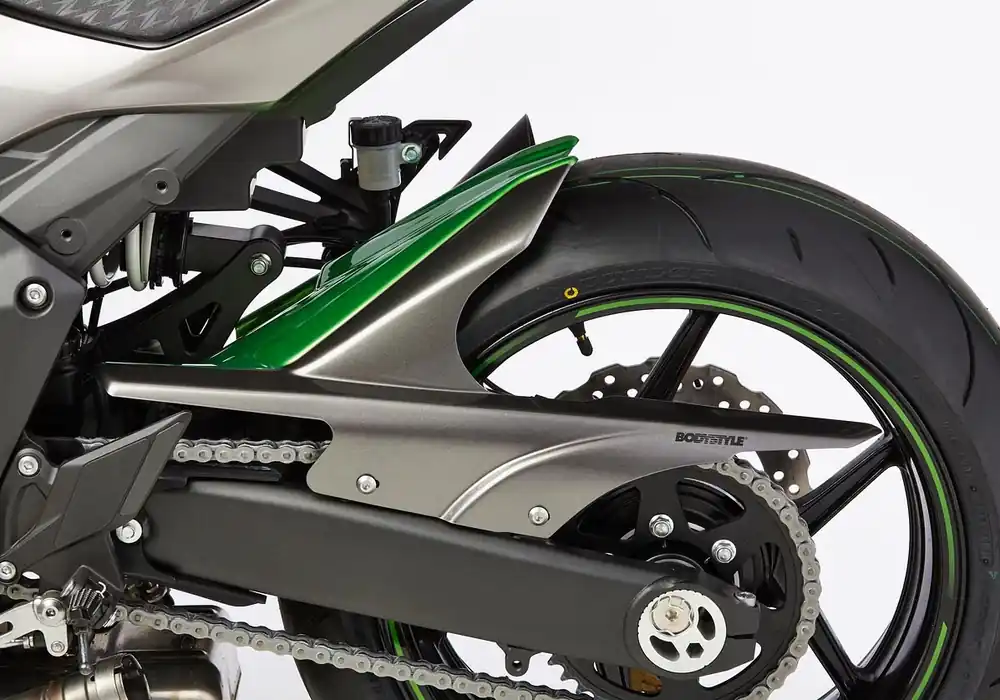BODYSTYLE Sportsline Hinterradabdeckung ABS Kunststoff schwarz/grau für KAWASAKI Z1000 Expressversand