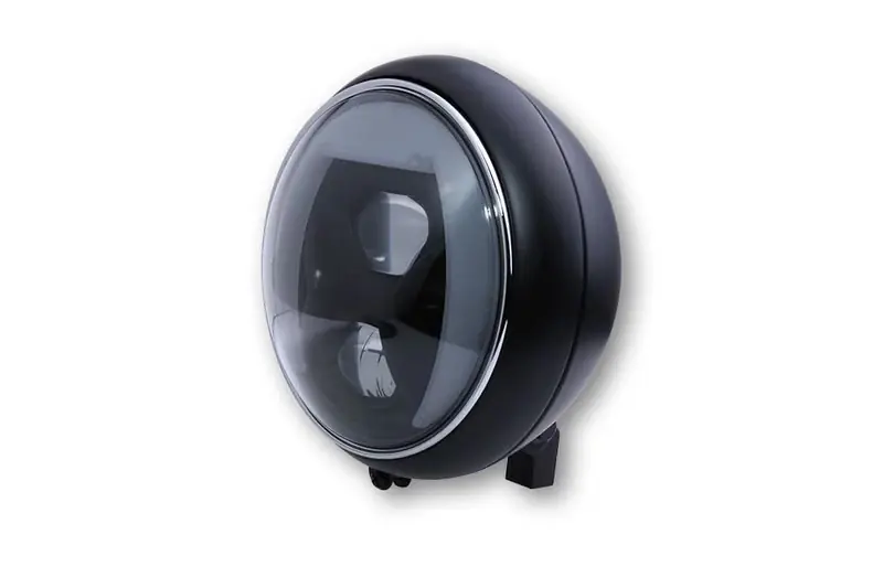 Ausverkauf HIGHSIDER pro 7 Zoll Scheinwerfer Yuma 2 Typ 8 LED Schwarz Mit TFL, Kurvenlicht, E-Geprüft (1Stck)