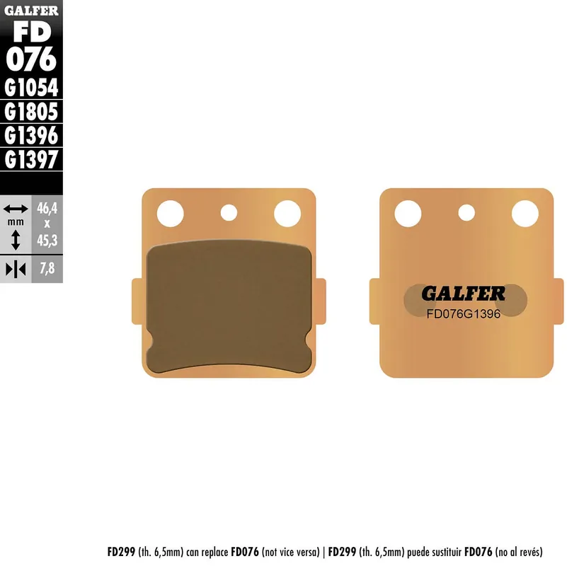 Geprüft Galfer Bremsbelag FD076 - G1396