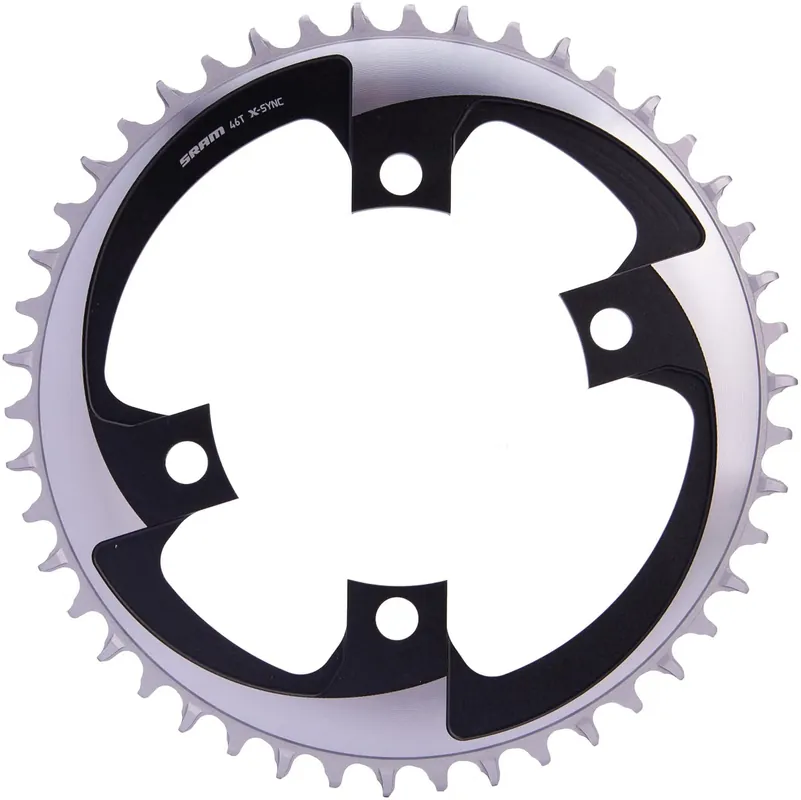 SRAM Kettenblatt X-Sync Road 46 Zähne grau 4-Arm, 107 mm Lochkreis, polar Preisreduziert