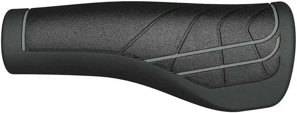 Herrmans Griff Line rechts 125 mm schwarz/grau Echt