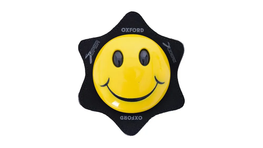 Oxford Knieschleifer Smiley, gelb, Knieschleifer Paar, ideal für Rennen Garantierte Lieferung