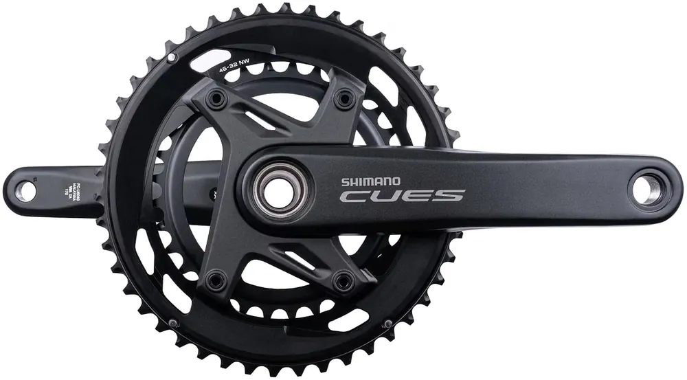 Versand Am Gleichen Tag Shimano Kettenradgarnitur CUES FC-U6040-2 32/46 Zähne 170 mm schwarz