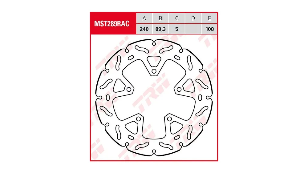 Günstig TRW Bremsscheibe MST289RAC mit Zulassung