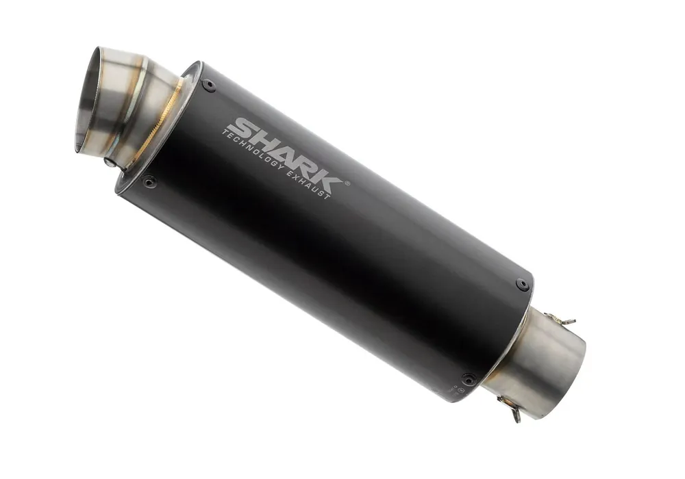 Shark Performance KOMPLETTANLAGE Aluminium eloxiert schwarz SRC 4 für HONDA CB650F,CBR650F EURO4 Schneller Versand