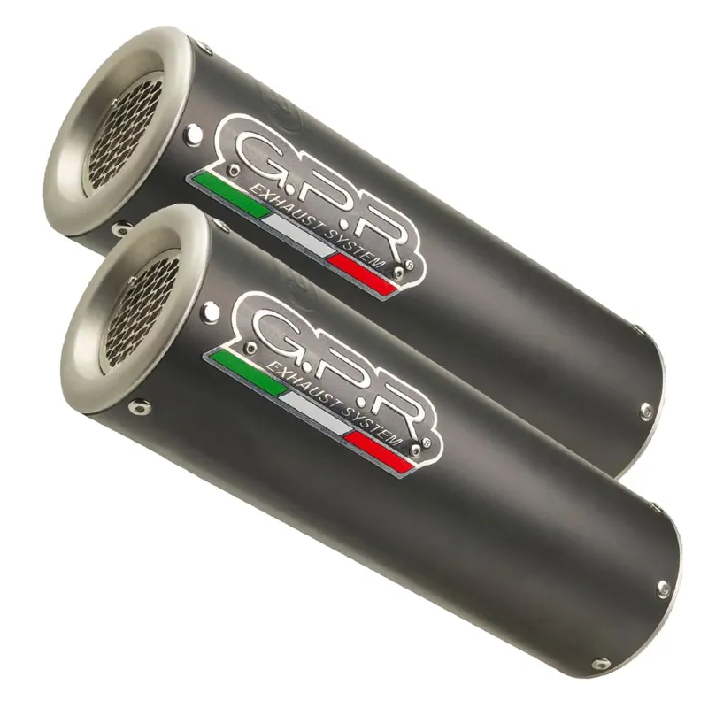 GPR Endschalldämpfer Ducati MonsTEr 696 2008/14 Pair EC-Approv. slip-on exhaust M3 Black Titanium Sichere Zahlung