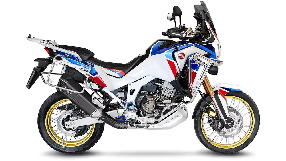 Finale Aktion LeoVince SLIP-ON Edelstahl SBK LV-12 Schwarz für HONDA CRF 1100 L AFRICA TWIN/ADVENTURE SPORT/DCT