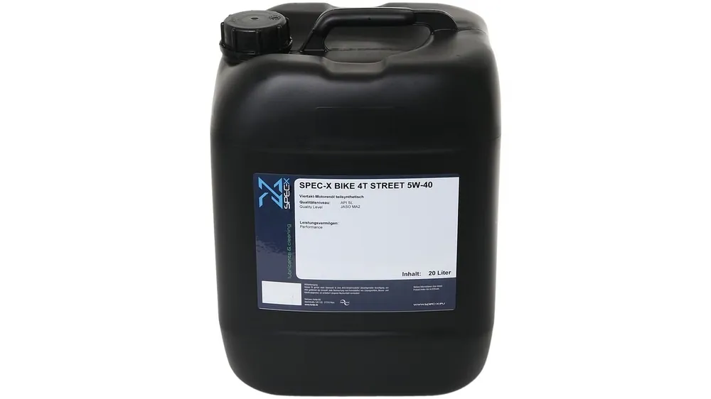 Neue Kollektion Spec-X Motoröl Bike 4T Street 20 Liter 5W-40 HC-Synthese
