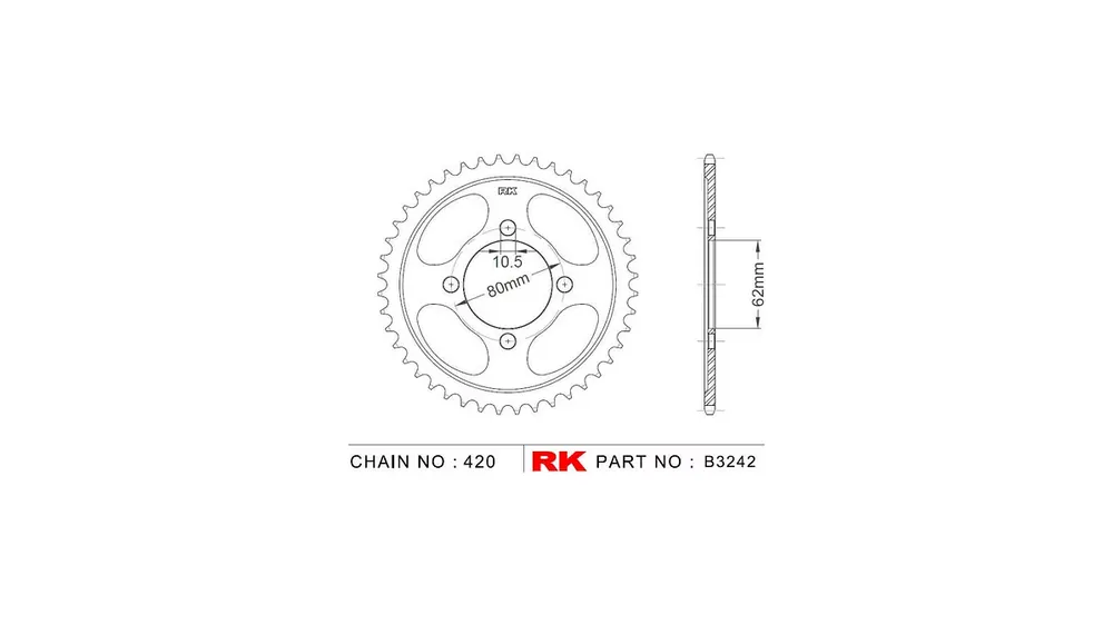 Begrenztes Angebot RK Kettenrad 3242 49 Zähne