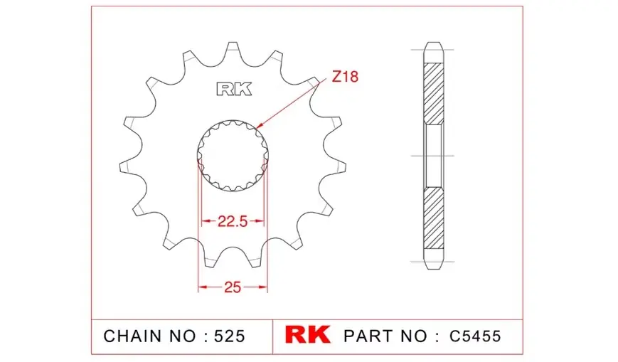 Finale Aktion RK Antriebsritzel 5455 17 Zähne