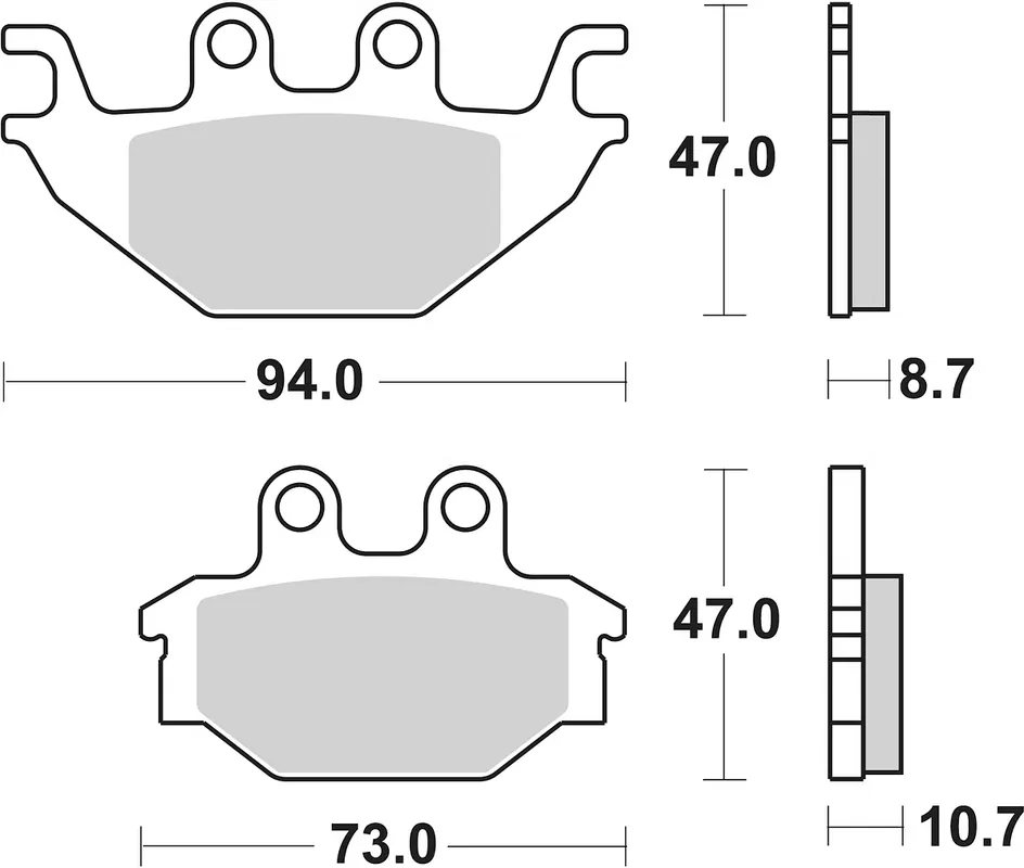 SBS Bremsbelag 810HF Street Ceramic Preis Gesenkt
