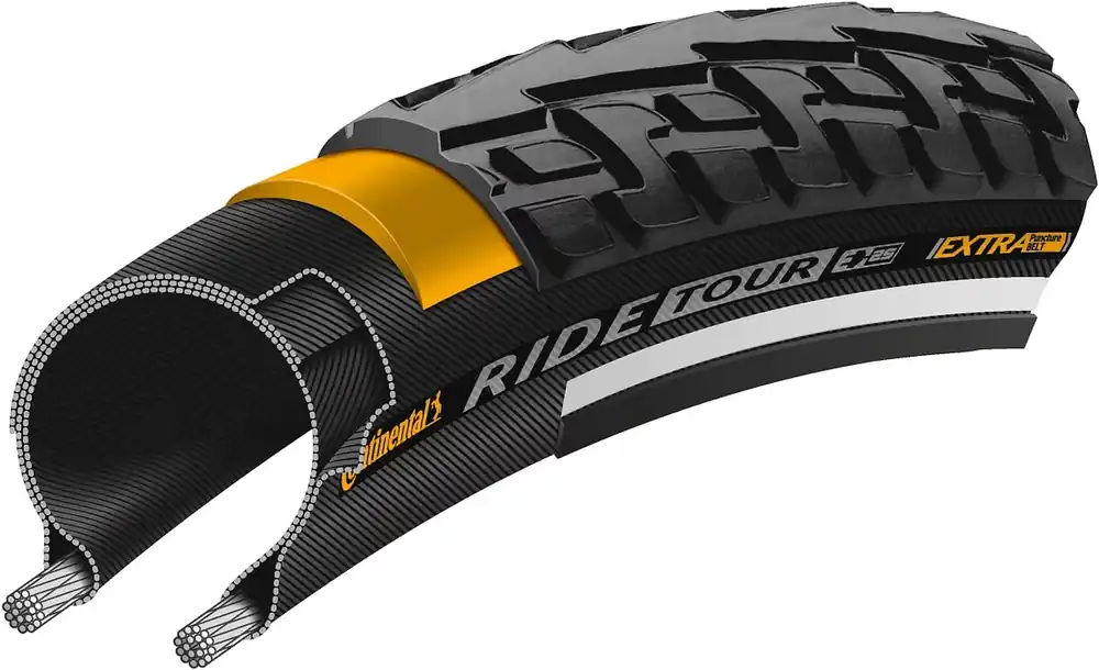 Meistverkauft Continental Ride Tour Reifen 24 × 1,75" schwarz Reflex