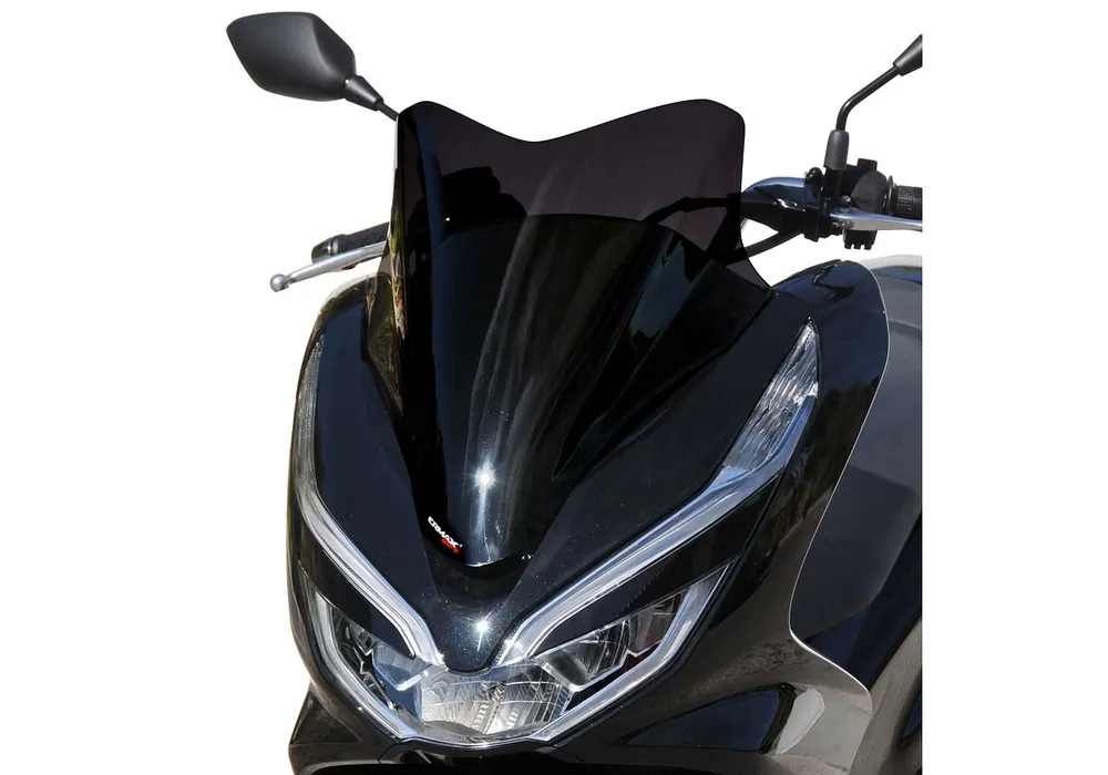 Direktkauf ERMAX Scooterscheibe Sport Acrylic durchsichtig Schwarz getönt für HONDA PCX 125