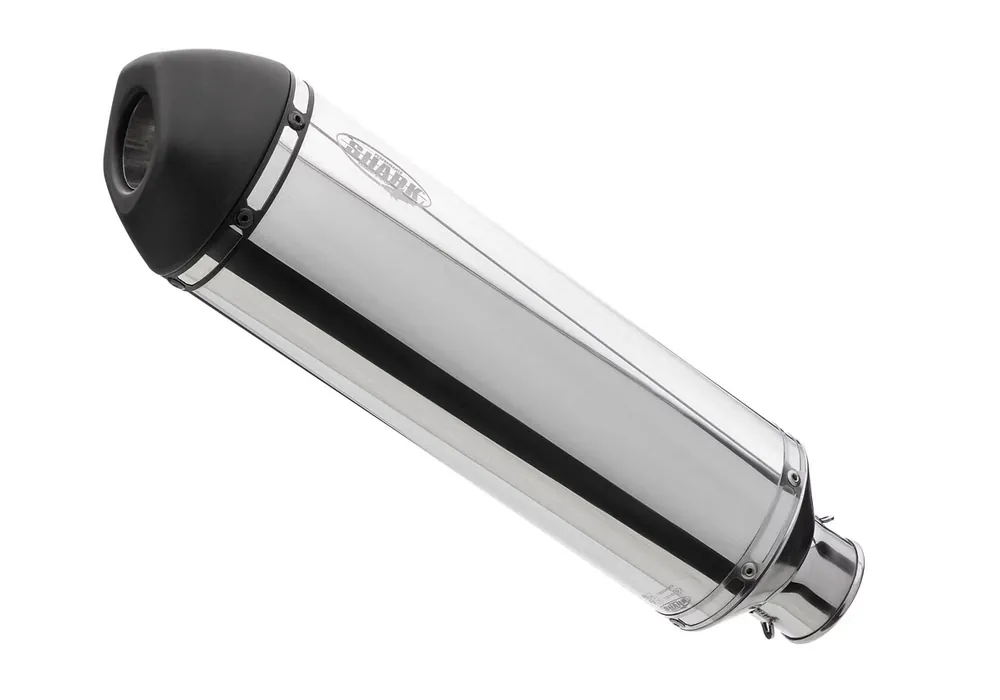 Shark Performance SLIP-ON Aluminium poliert/Endkappe Edelstahl schwarz matt beschichtet silber DSX-5 für HUSQVARNA Norden 901,KTM 790 Adventure,790 Adventure R,890 Adventure,890 Adventure R,890 SMT EURO4 EURO5 EURO5+ Saisonangebot