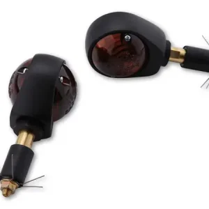 HIGHSIDER smart Ochsenauge Glühlampen Lenkerendenblinker Gehäuse Schwarz / Linse Rauchgrau (Paar), Vorn & Hinten Rabatt