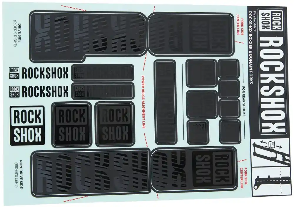 RockShox Dekor Set 35 mm schwarz Finale Aktion