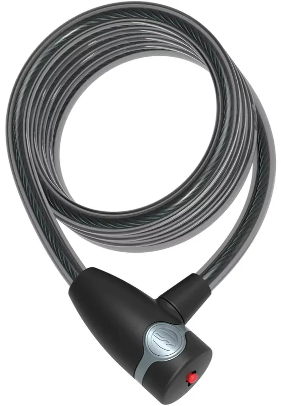 CONTEC Spiralkabelschloss EcoLoc 185 cm schwarz Ø 12 mm, Sicherheitsstufe 6 Neuheit