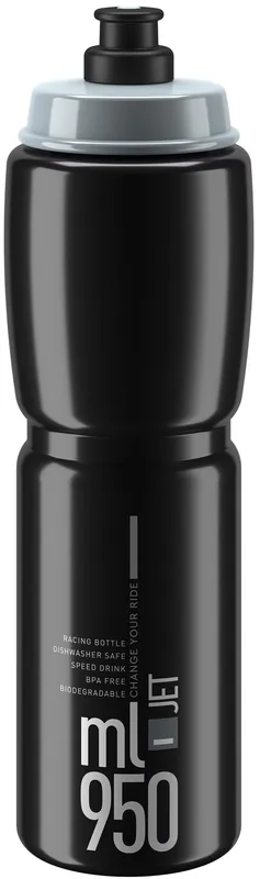 Elite Trinkflasche Jet Plus 950 ml schwarz schwarz / grau Must-Have