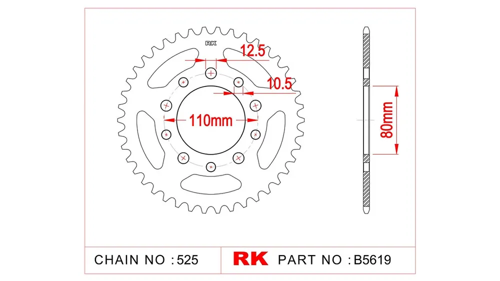 Ausverkauf RK Kettenrad 5619 36 Zähne