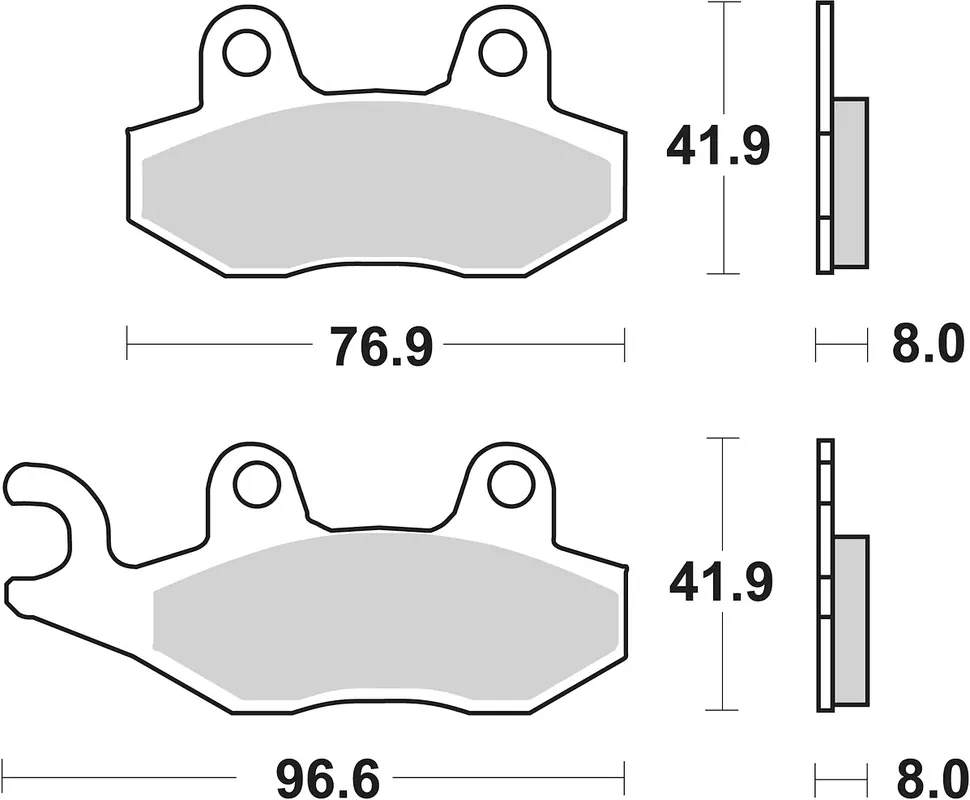 SBS Bremsbelag 611HS Street Sinter Knallerangebot