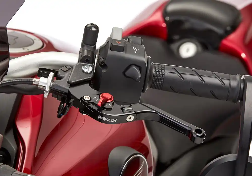 Beliebt PROTECH Hebel Kupplungshebel Sport Alu & Stahl Rot/Schwarz für HONDA CB1000R, CBF1000F, CBR1000RR