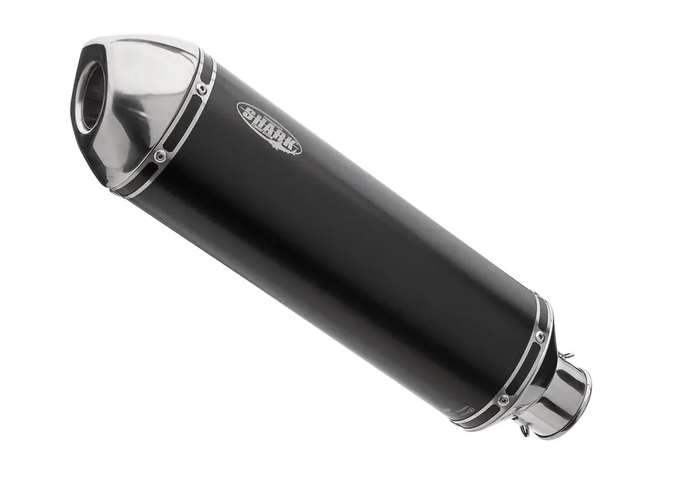Shark Performance SLIP-ON Aluminium eloxiert/Endkappe Edelstahl poliert schwarz DSX-5 für TRIUMPH Tiger 800,Tiger 800 XC / XCx,Tiger 800 XR / XRx / XRt EURO3 Jetzt Bestellen