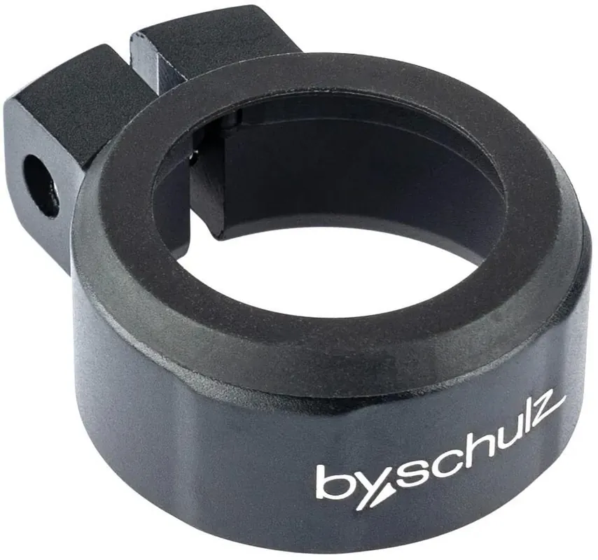 by,schulz Sattelklemmschelle 45 mm schwarz innen M6 mit GummidichtungZur Höhenverste Saisonangebot