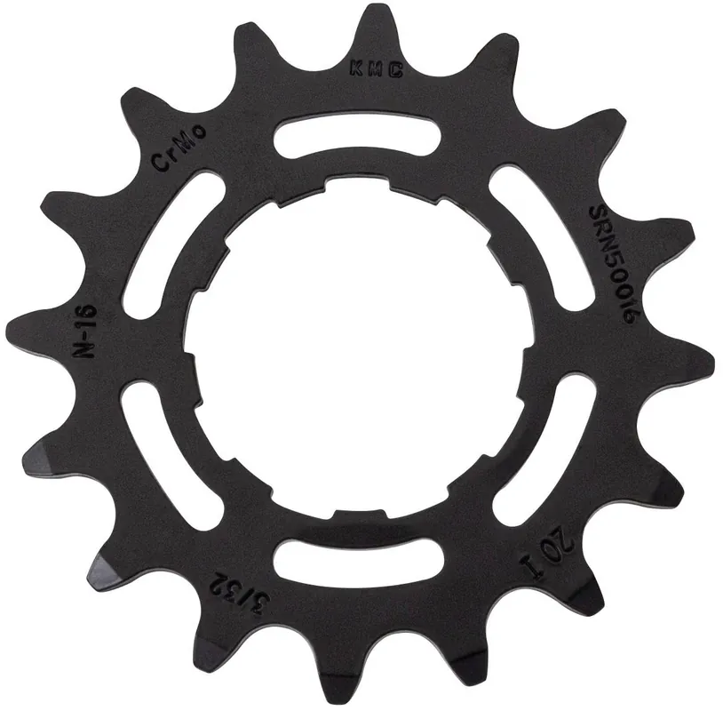 KMC Steck-Zahnkranz 16 Zähne 1/2 x 3/32 CrMo für Enviolo schwarz Saisonangebot