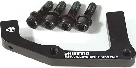Jetzt Kaufen Shimano Scheibenbremsadapter PM auf IS 203 mm hinten schwarz