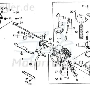 Aktuell Chunlan Chopper FEDER Dämpfung 125ccm 4Takt 244FM.14-05 Schwingungsdämpfer Ausgleichsfeder Abfederung Masseausgleich Motorrad Moped