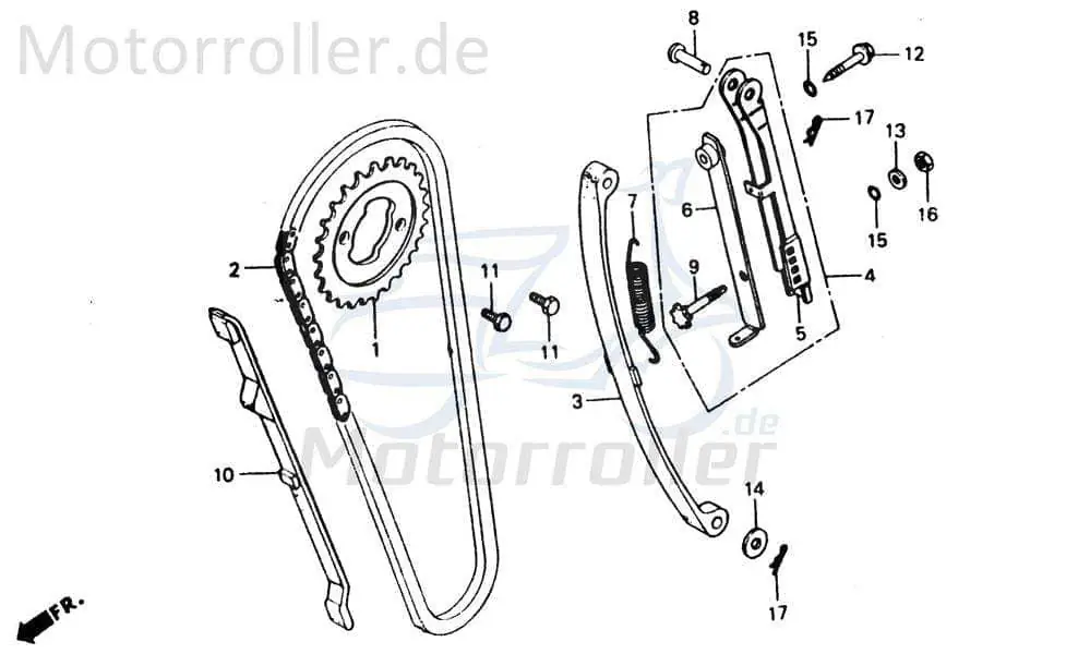 Chunlan Chopper Spannstift 10X16mm 125ccm 4Takt 244FM.03-09 Spannschraube Spannbolzen Spannwelle Motorrad Moped Ersatzteil Service Abverkauf