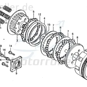Bestpreis Chunlan Chopper Clip Nadellager 125ccm 4Takt 244FM.07.03-02 12mm Klammer Schelle Klemmschelle Befestigungsschelle Halteklammer Motorrad