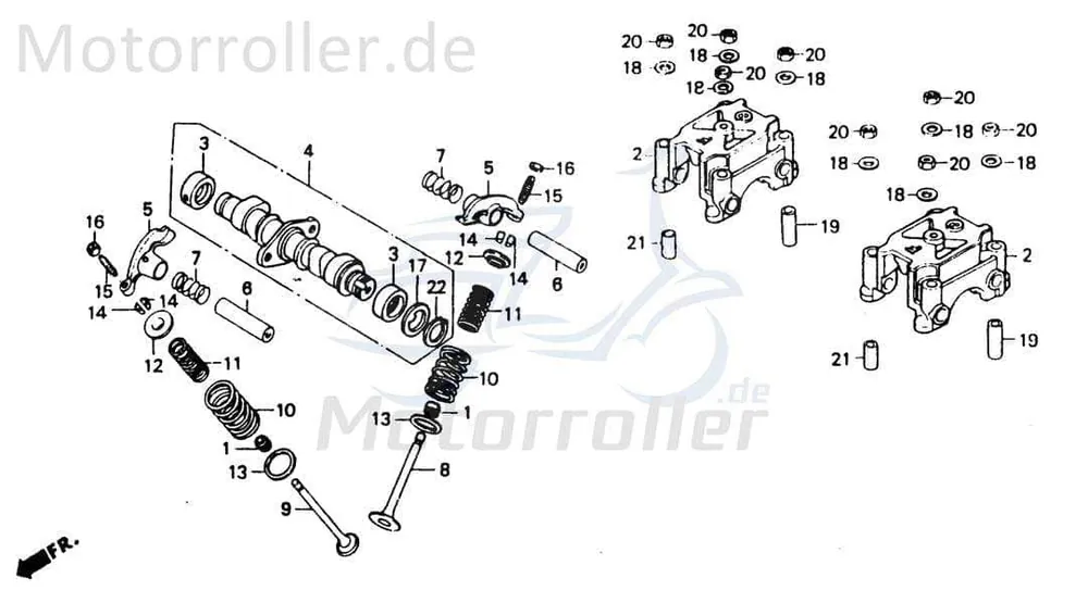 Chunlan Chopper Ventilkipphebelwelle 125ccm 4Takt 244FM.01.06-07 Motorrad Moped Ersatzteil Service Inpektion Direktimport Bestpreis