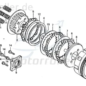 Chunlan Chopper Federsitz Motorrad 125ccm 4Takt 244FM.07-05 Federanschluss Sekundärer Moped Ersatzteil Service Inpektion Direktimport Preisknaller