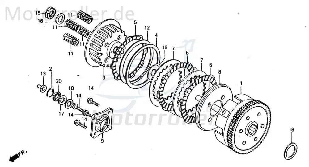 Chunlan Chopper Federsitz Motorrad 125ccm 4Takt 244FM.07-05 Federanschluss Sekundärer Moped Ersatzteil Service Inpektion Direktimport Preisknaller