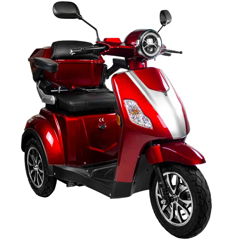 Elektroroller Scoody E3 Trike Y3 25 km/h rot Dreiradroller E-Roller E-Dreirad E-Scooter Seniorenroller Seniorenmobil E-Trike Handycaproller Nur Für Kurze Zeit