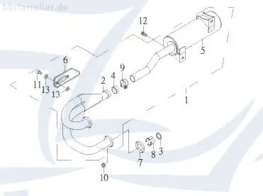 Neue Ware Adly Air Tec 1 50 AC Klemmschelle 50ccm 2Takt 31623-CBT-00 Halter Halteclip Klemme Scooter Ersatzteil Service Inpektion Direktimport