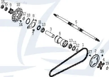 Ausverkauf Kettenzahnrad hinten 34 Zähne 42812-CGV-02