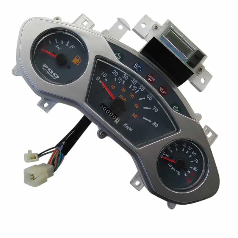 PGO T-Rex 50 Tachometer Roller 50ccm 2Takt C15610030003 Geschwindigkeitsmesser Geschwindigkeitsanzeige Speedometer kmh-Anzeige Scooter Geprüft