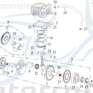 Kolben, Piston Kolben Kurbelwelle, Pleuel 11631-JOE-00 Top-Angebot