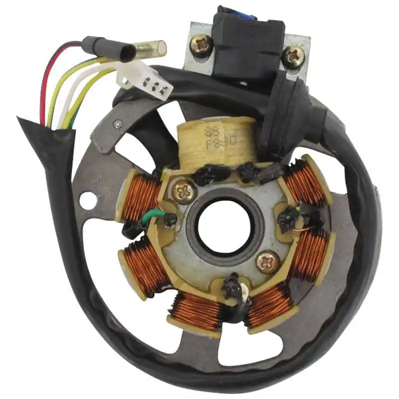 Sichere Zahlung Rex Drive 50 Lichtmaschine 50ccm 2Takt Stator Roller Ankerplatte 1E40QMB YY50QT-28 50cc 2T Minarelli liegend Zündplatte