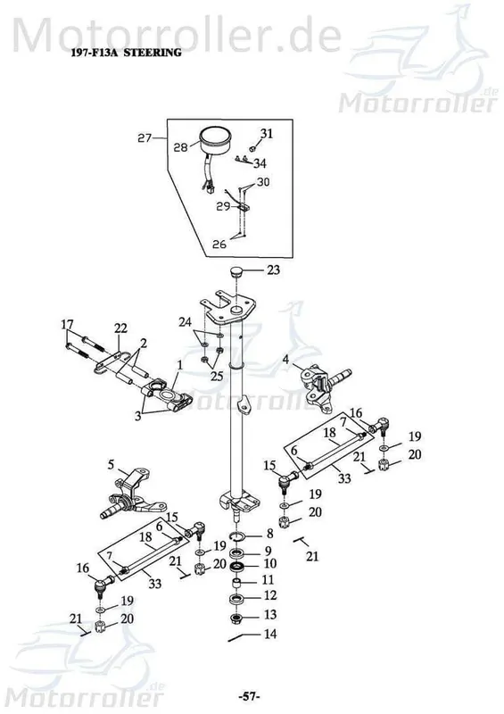 Adly Kreuzgelenk links ATV 50 II Utility XXL AC / 50ccm 2Takt Achsschenkel komplett Achsschenkel-Kreuzgelenk Achsschenkelkreuzgelenk Knallerangebot