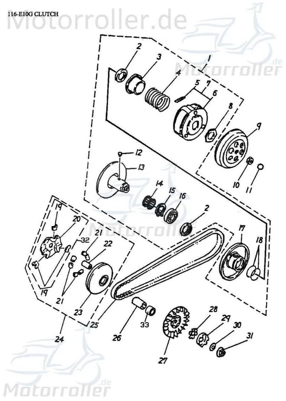 Adly Buchse Kupplung 18x23mm Super Sonic 50 Hülse 50ccm 2Takt Distanzhülse Lagerbuchse Distanz-Hülse Distanzbuchse Passhülse Passbuchse Bestseller