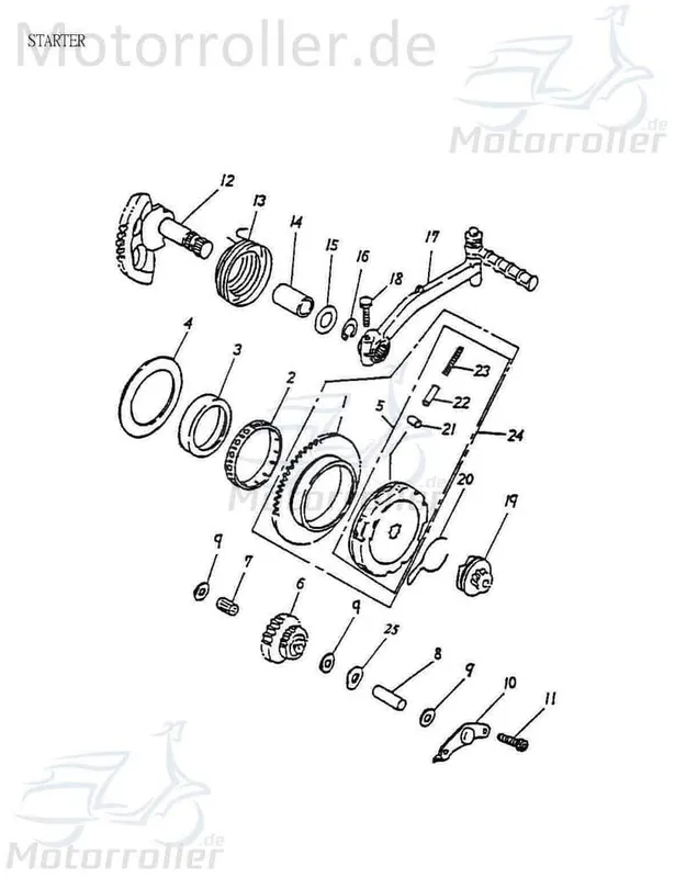 Sonderaktion Adly Kupplungsführung ATV 50 II Utility XXL AC 50ccm 2Takt Minarelli liegend Quad ATV 50 RS XXL AC weiß-blau UTV Ersatzteil Service