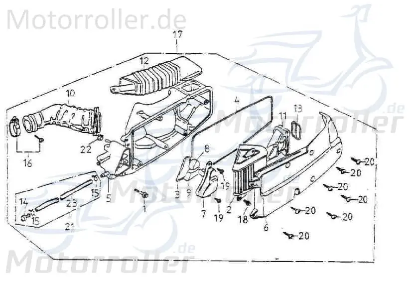 Adly Ansaugrohr Luftfilter GK 125 Saugleitung 125ccm 4Takt Luftzufuhr Luftansaugrohr Ansaugleitung Ansaug-Rohr Luft-Ansaugrohr 152QMI Preisknaller