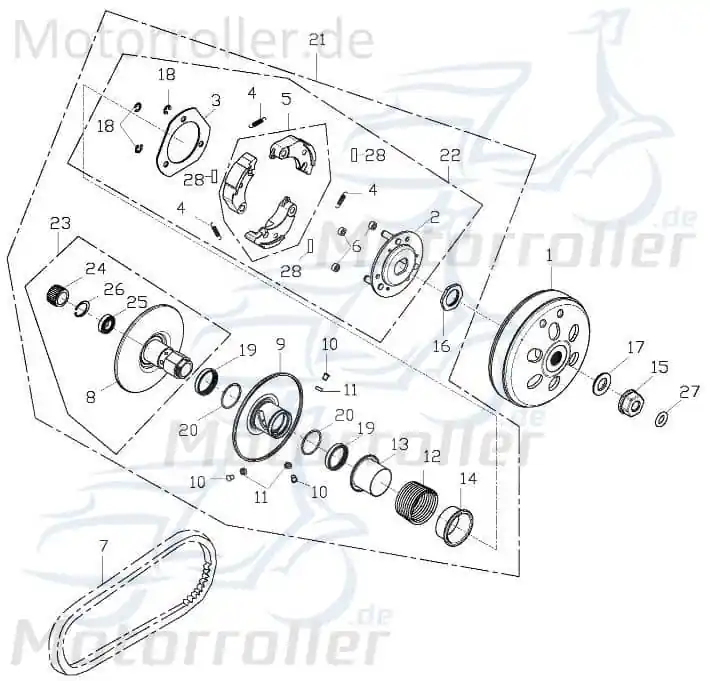Super-Preis Adly Bundmutter M28 GK 125 Sechskantmutter Buggy 125ccm 4Takt Flanschmutter Sechskant-Mutter Flansch-Mutter Maschinenmutter Bund-Mutter