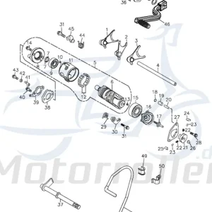 Schaltklaue Adly ATV 300 Crossroad Sentinel Quad 272ccm 4Takt 320ccm 4Takt ATV 400 UTV Ersatzteil Service Inpektion Direktimport Echt