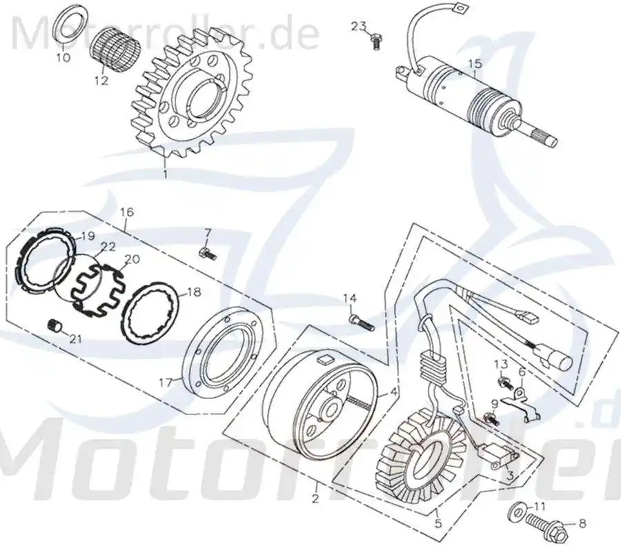 Begrenztes Angebot Anlasserfreilauf Adly ATV 300 Crossroad Sentinel 272ccm 4Takt Anlasser-Freilauf Starterkupplung Elektrostartfreilauf E-Starterfreilauf