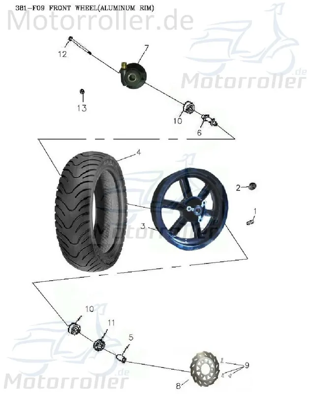 Bremsscheibe D=180x4mm Adly GTA 50 Scheibenbremse 50ccm 2Takt Vorderbremse Scheiben-Bremse Bremsplatte Brems-Scheibe 50ccm-2Takt Ausverkauf