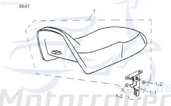 Aeon Cobra 125 RS Sitzbank Quad 125ccm 4Takt K77200-156-00A3 Sattel Fahrersitz Sitz-Bank Doppelsitzbank Einzelsitz Einzelsitzbank ATV Top-Preis